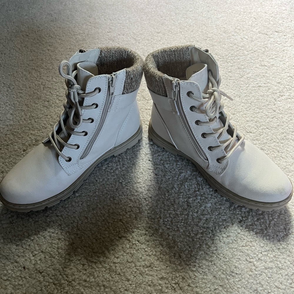 Tan booties